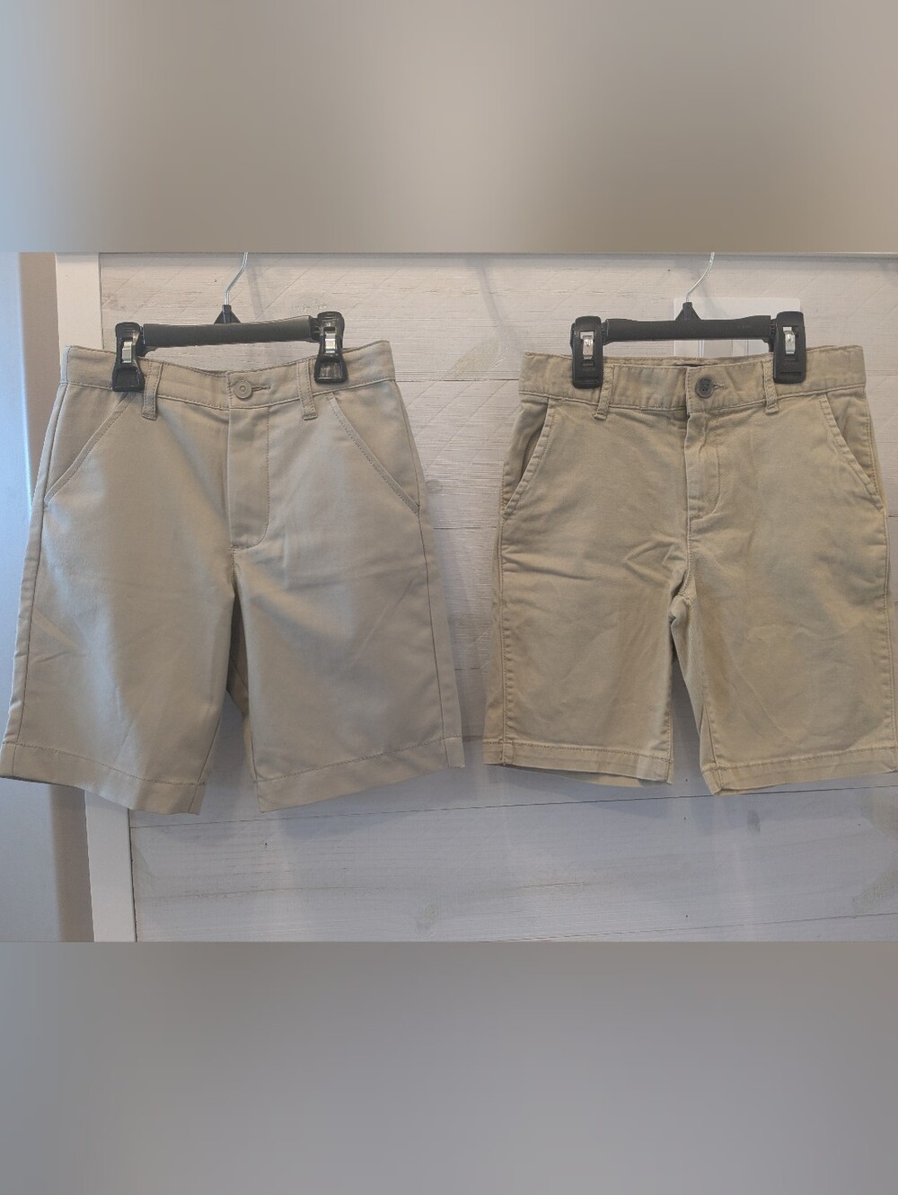 2️⃣ Boy's Classic Khaki Chino Shorts (Cat & Jack/Children's Place); Size: 7